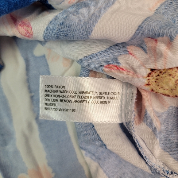 Original Use Men's Relaxed Fit Short Sleeve Button-Down Shirt Floral Design Sz S - Picture 6 of 6